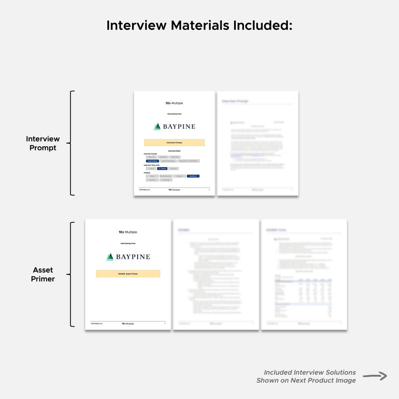 Private Equity Interview Questions PE Practice Mega Fund BayPine Interview - 10x Multiple