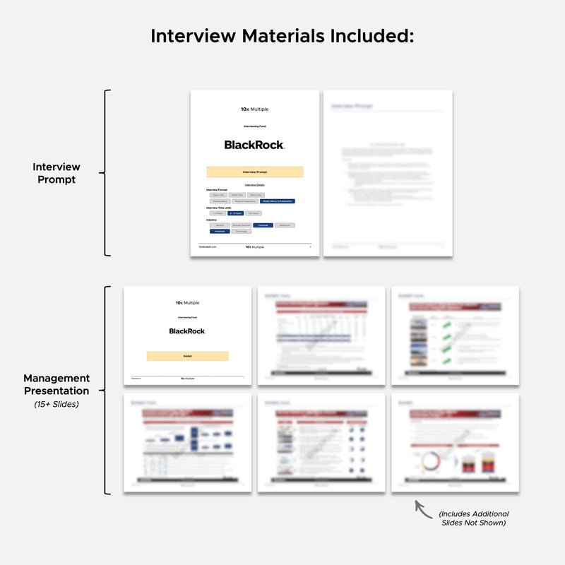 Private Equity Interview Questions PE Practice Mega Fund BlackRock Interview - 10x Multiple