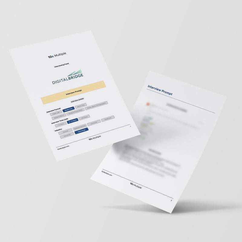 Private Equity Interview Questions PE Practice Mega Fund DigitalBridge Interview - 10x Multiple