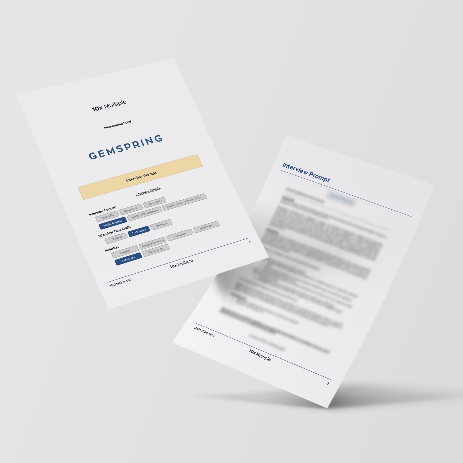 Private Equity Interview Questions PE Practice Mega Fund Gemspring Capital Interview - 10x Multiple