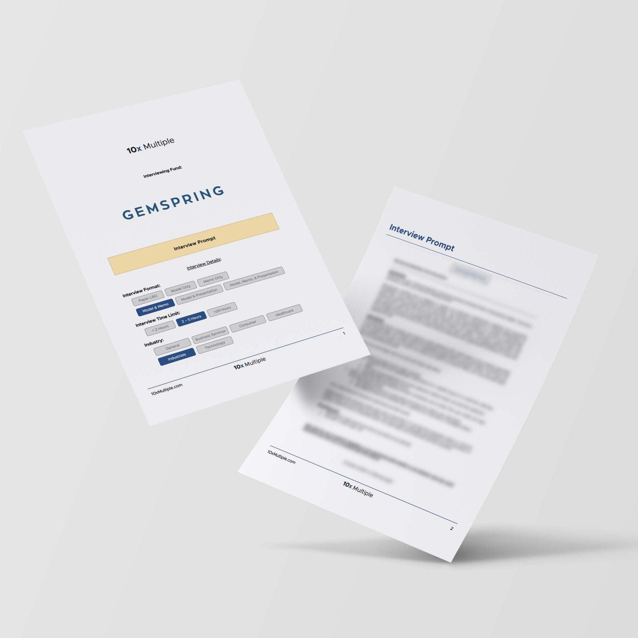Private Equity Interview Questions PE Practice Mega Fund Gemspring Capital Interview - 10x Multiple