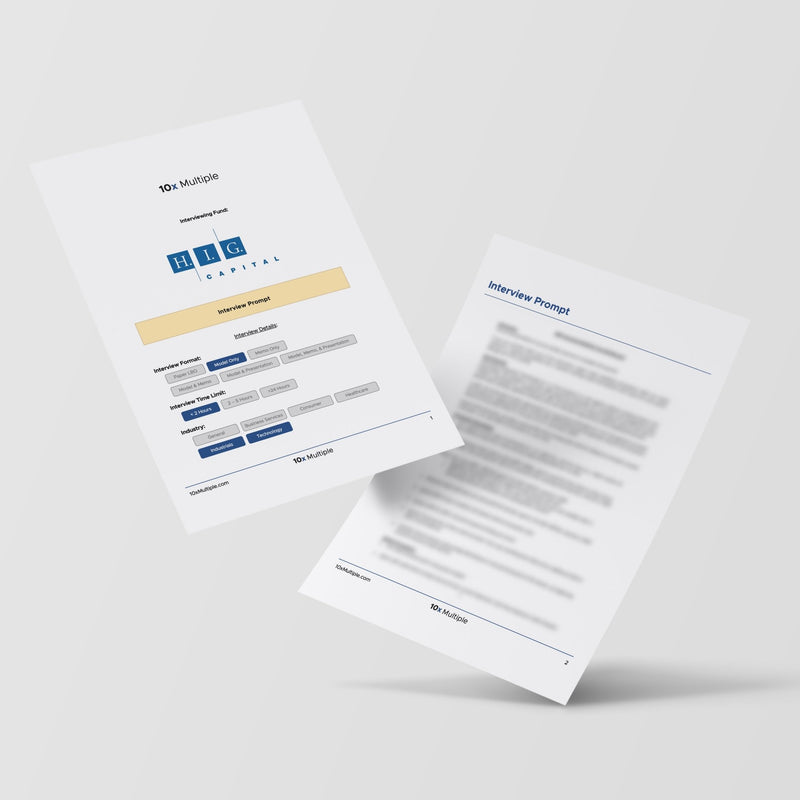 Private Equity Interview Questions PE Practice Mega Fund HIG Interview - 10x Multiple