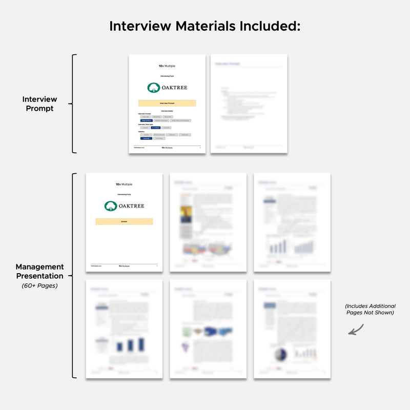 Private Equity Interview Questions PE Practice Mega Fund Oaktree Capital Management Interview - 10x Multiple