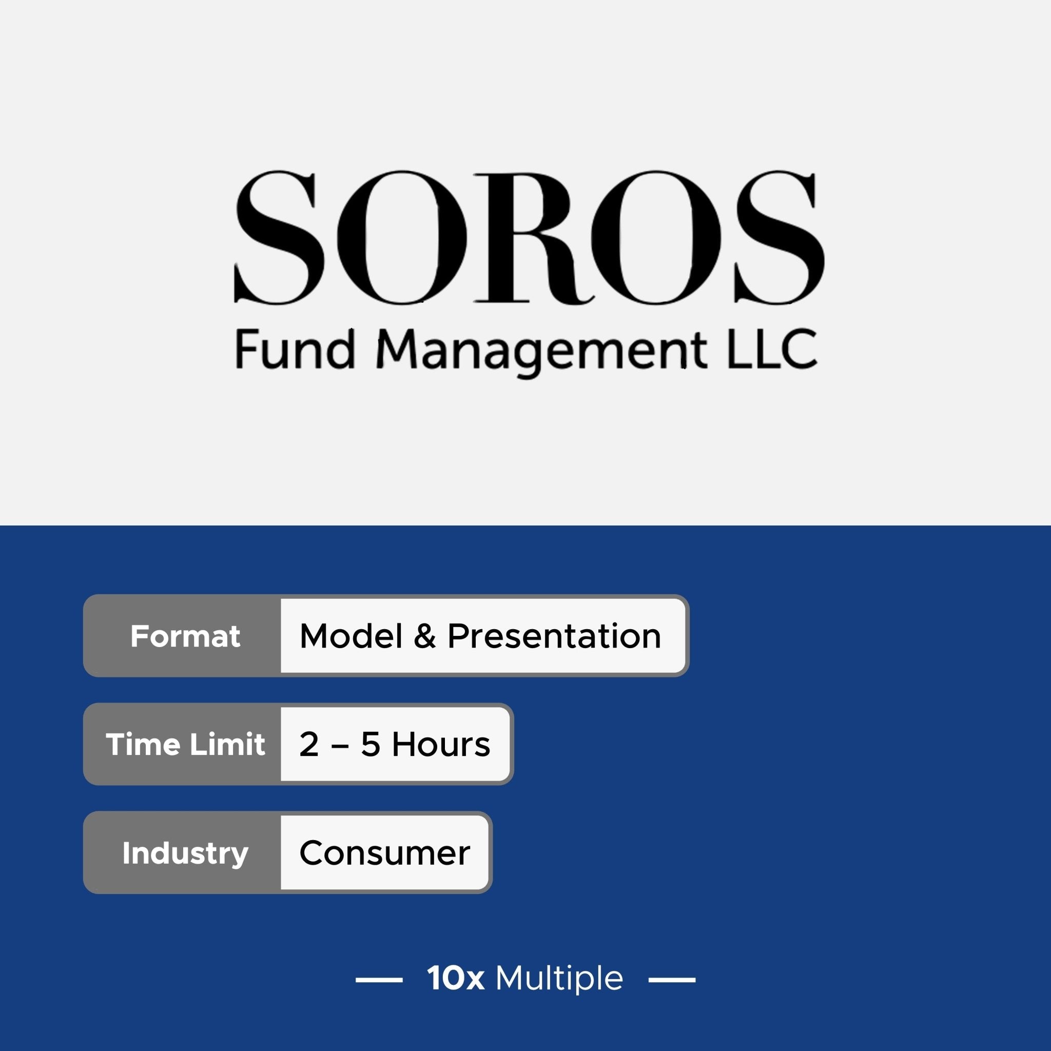 Private Equity Interview Questions PE Practice Mega Fund Soros Fund Management Interview - 10x Multiple