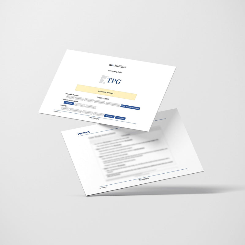 Private Equity Interview Questions PE Practice Mega Fund TPG Interview - 10x Multiple