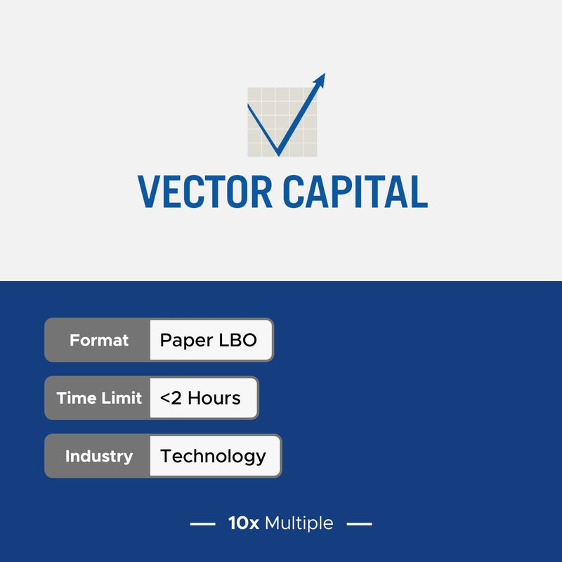 Private Equity Interview Questions PE Practice Mega Fund Vector Capital Interview - 10x Multiple