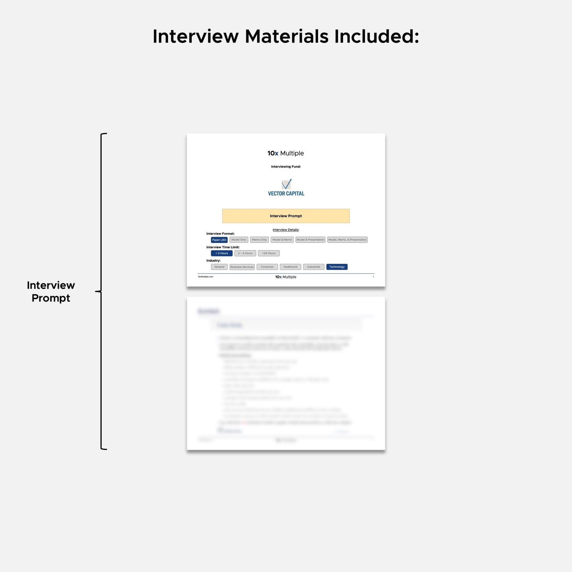 Private Equity Interview Questions PE Practice Mega Fund Vector Capital Interview - 10x Multiple
