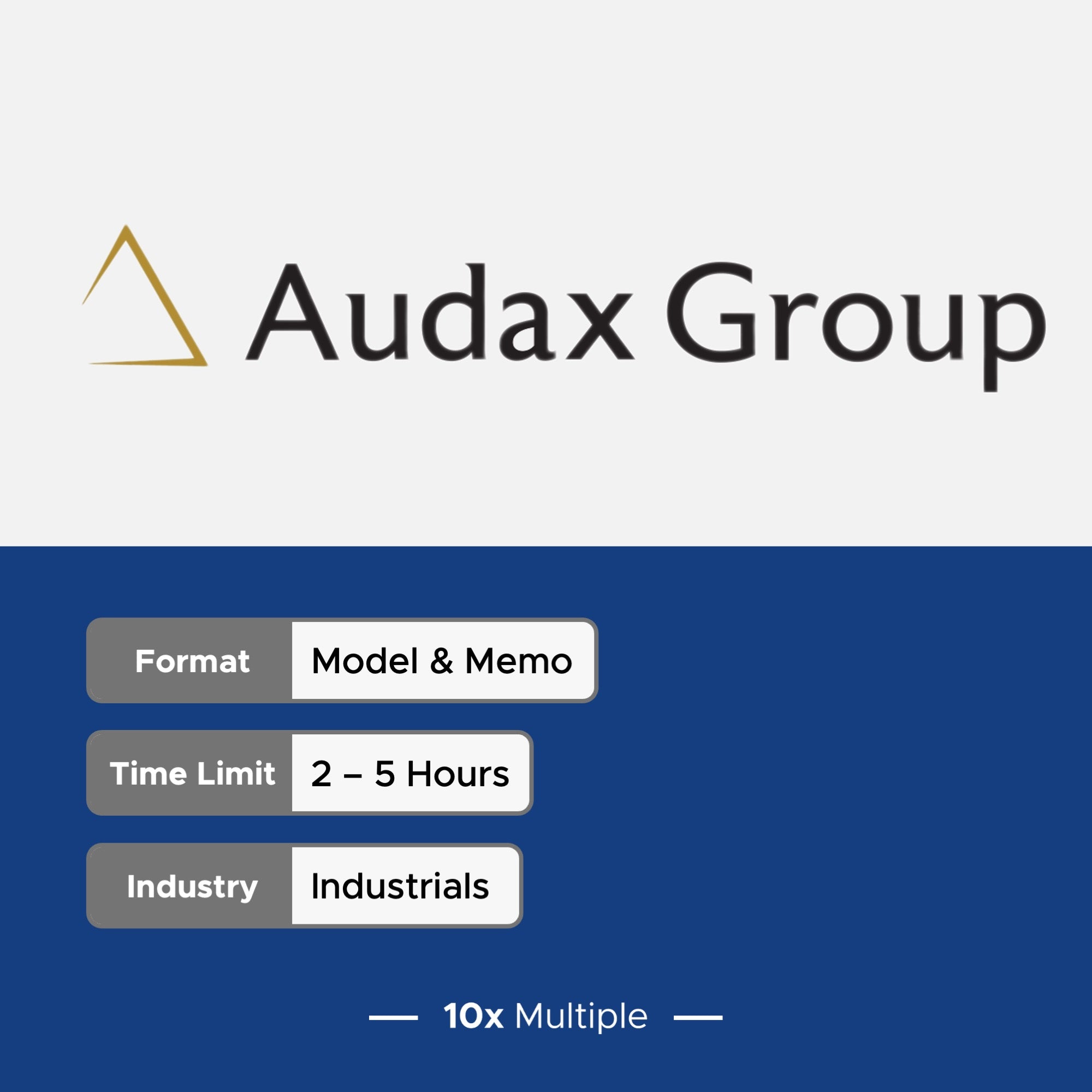 Private Equity Interview Questions PE Practice Mega Fund Audax Interview - 10x Multiple