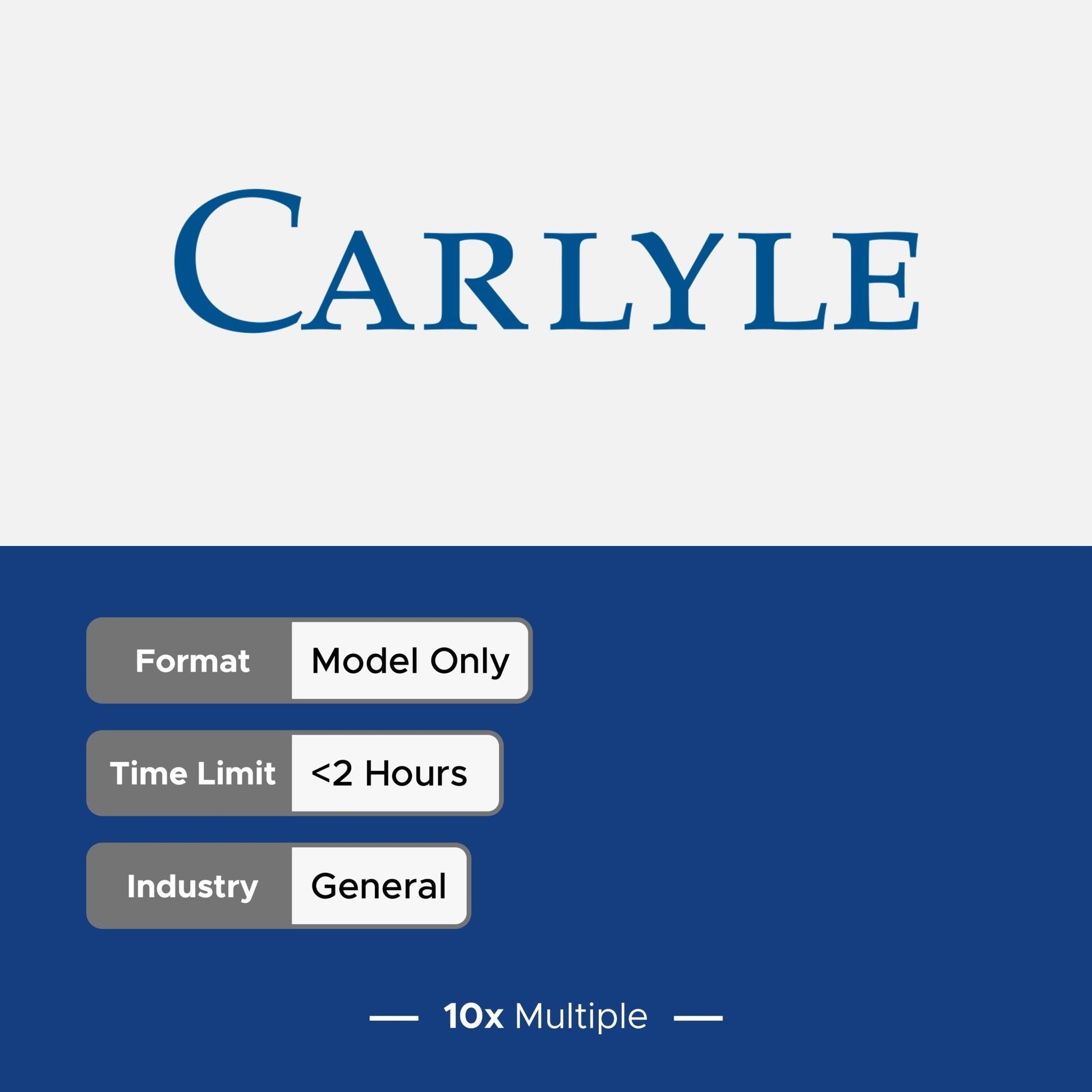 Private Equity Interview Questions PE Practice Mega Fund Carlyle Interview - 10x Multiple