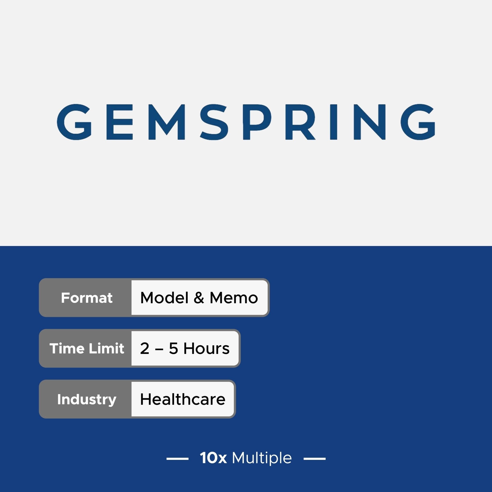 Private Equity Interview Questions PE Practice Mega Fund Gemspring Capital Interview - 10x Multiple