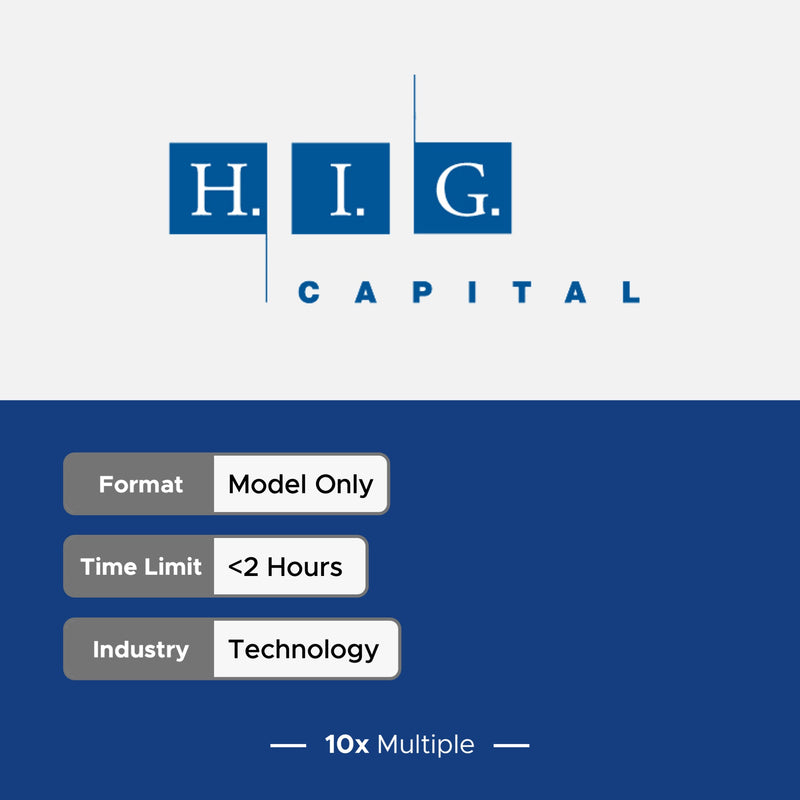 Private Equity Interview Questions PE Practice Mega Fund HIG Interview - 10x Multiple