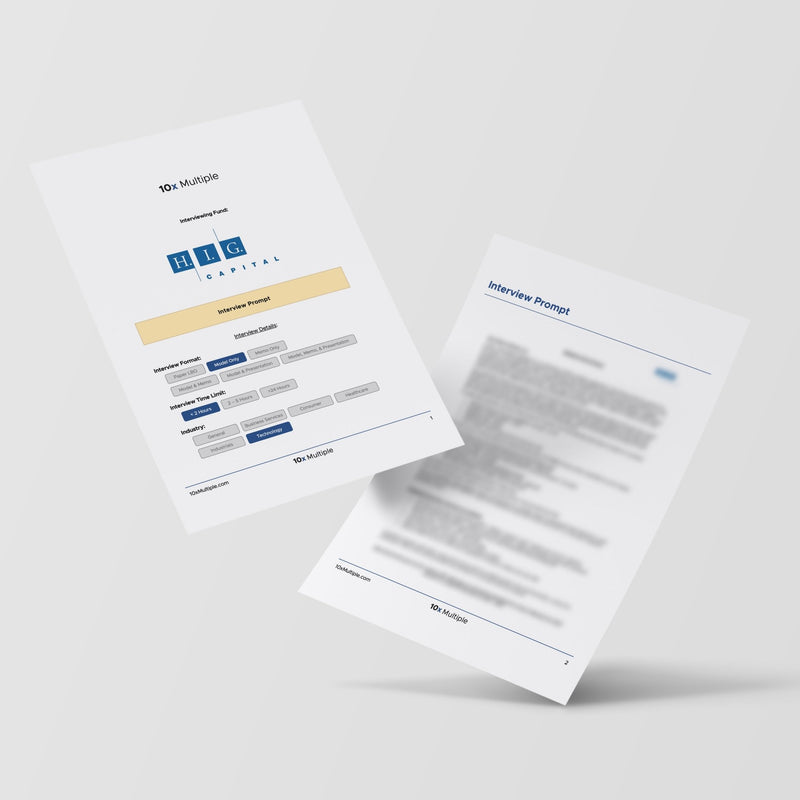 Private Equity Interview Questions PE Practice Mega Fund HIG Interview - 10x Multiple