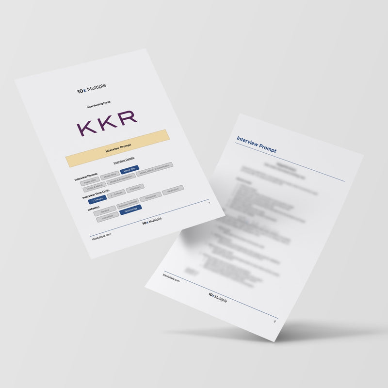 Private Equity Interview Questions PE Practice Mega Fund KKR Interview - 10x Multiple