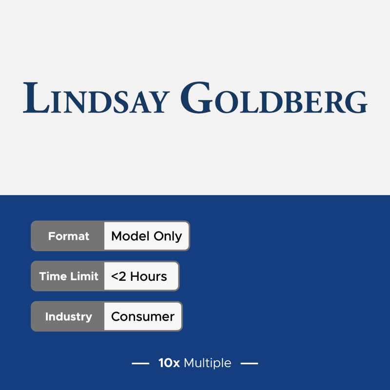Private Equity Interview Questions PE Practice Mega Fund Lindsay Goldberg Interview - 10x Multiple