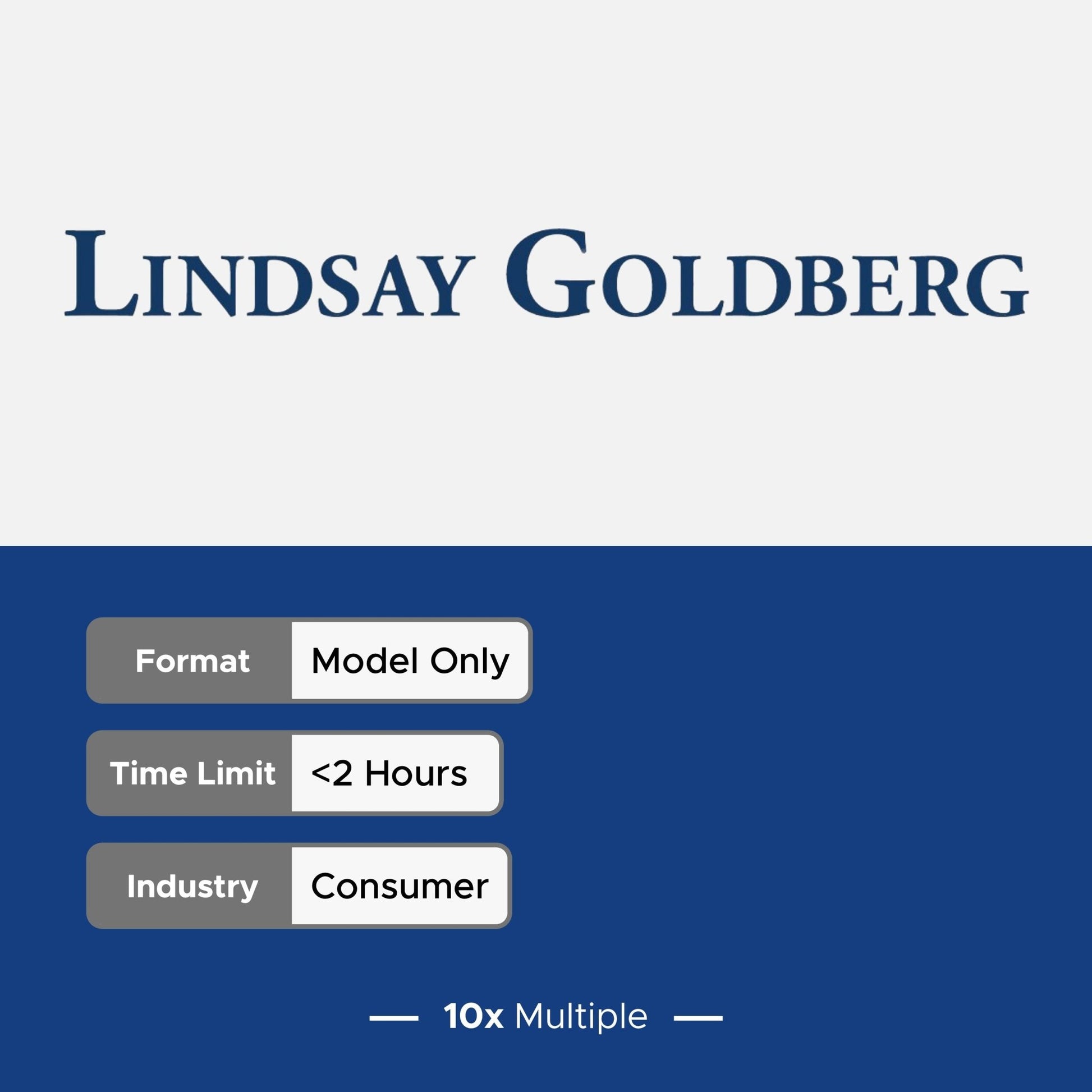 Private Equity Interview Questions PE Practice Mega Fund Lindsay Goldberg Interview - 10x Multiple
