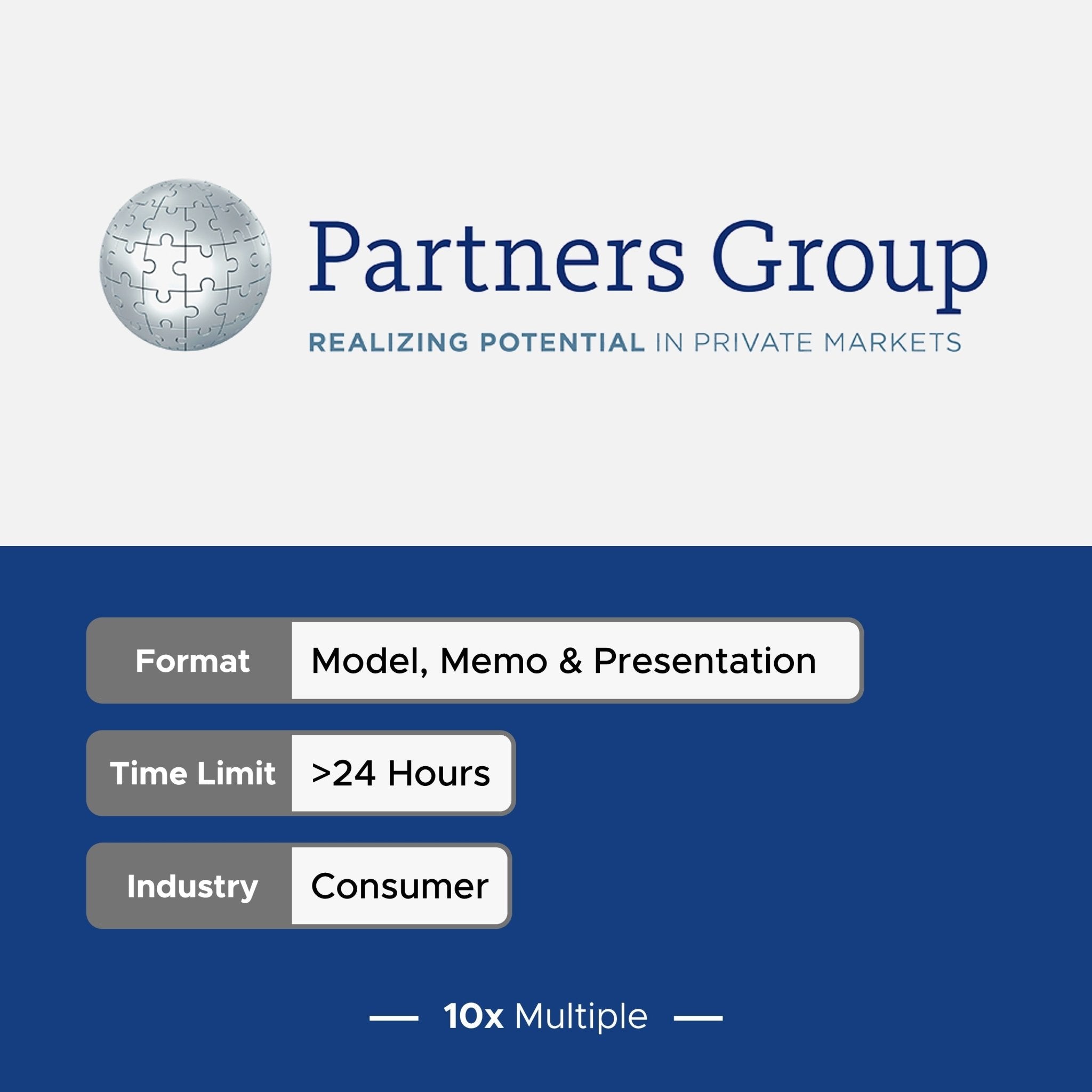 Private Equity Interview Questions PE Practice Mega Fund Partners Group Interview - 10x Multiple